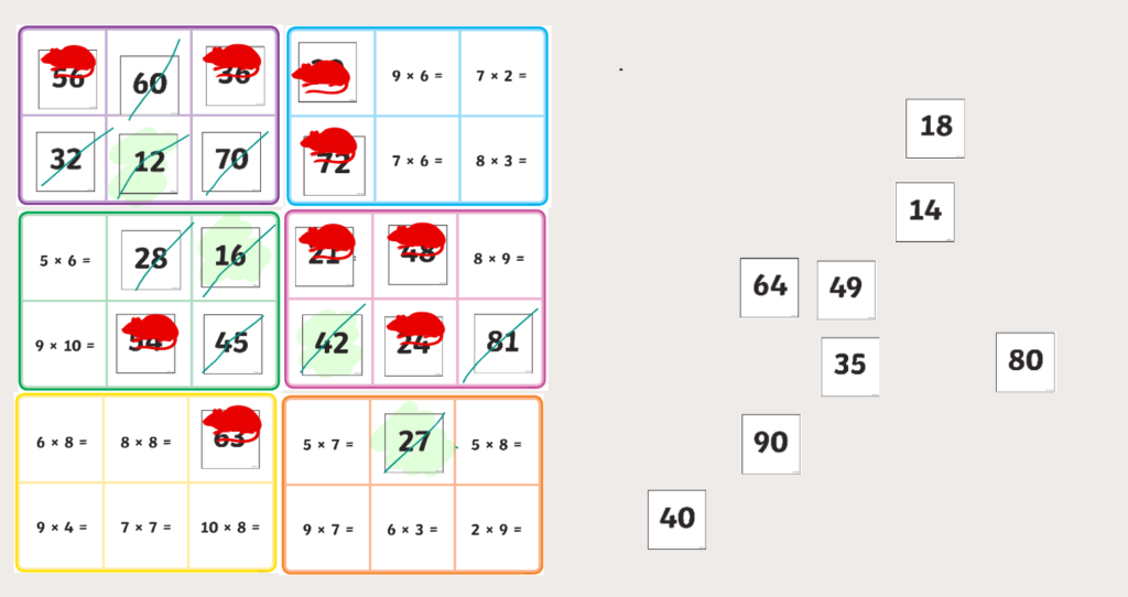 Make it 4 in a row, column or diagonal. This makes it a little bit more of a challenge. Green has won with 4 diagonally. 