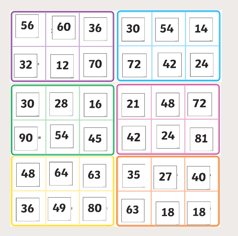 All 36 Q and 36 A matched up before the lesson during preparation to check all the correct cards are there. 