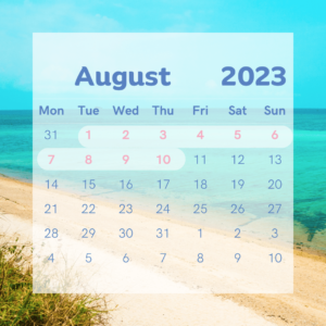 August 2023 Calendar