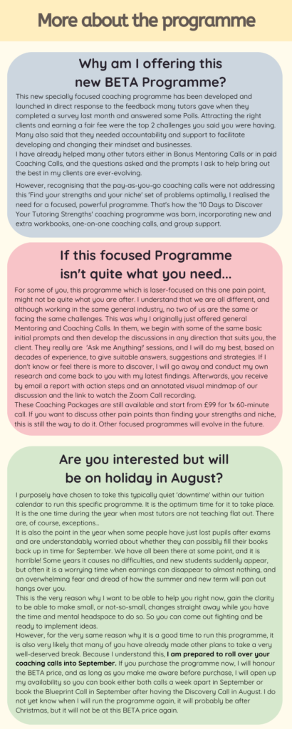 More about the programme infographic